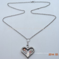 3mm 24" stainless steel floating charms glass locket chain wholesale necklace jewelry